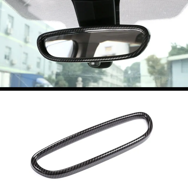 

Carbon ABS Chrome Interior Rearview Mirror Frame Cover Trim Car Accessories For BMW X1 F48 2016-2019 1 Series F20 2011-2015 1pc