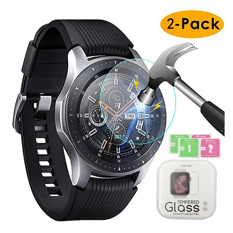 Закаленное стекло для Samsung Galaxy Watch 42 мм 46 Gear S2 S3 2 шт. Защитная пленка экрана и набор