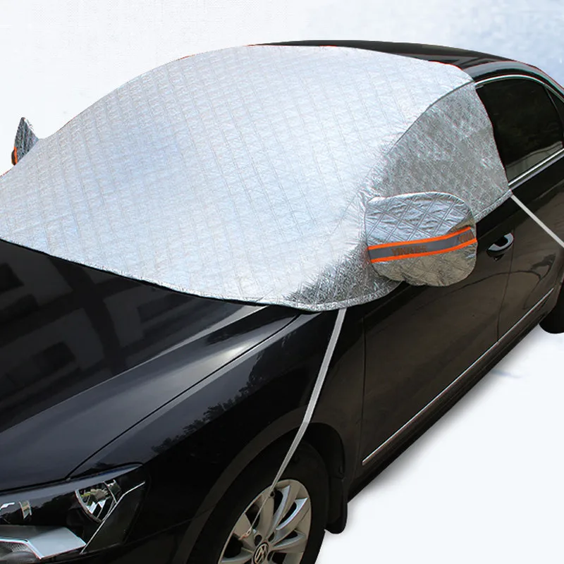 YIKA Универсальный Алюминий Фольга чехлы от снега половинный чехол для кузова отражающая фольга лобовое стекло наружноедля для внедорожника обычный автомобиль