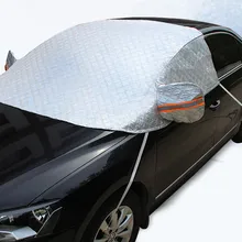 YIKA Universal De Aluminio Nieve Cubre la mitad Del Coche cubierta De Aluminio Reflectante Parabrisas Nevadas Bloquearon Anti-UV Para SUV Auto Común
