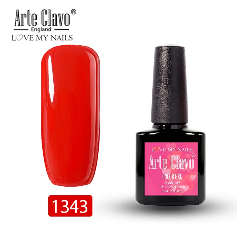 Arte Clavo основа и верхнее покрытие матовый топ гель лак для ногтей 10 мл Прозрачный впитывающий праймер гель лак для ногтей маникюр телесный розовый - Цвет: 1343