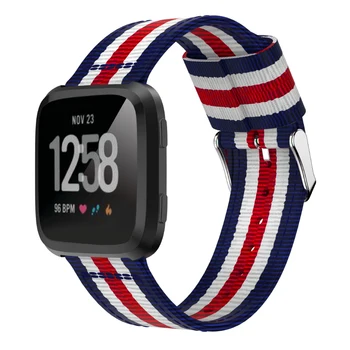 

Bemorcabo Nylon Replacement Sport Wristband Straps for Fitbit Versa Smart Watch Sport Straps Watchbands Wriststrap Women Men