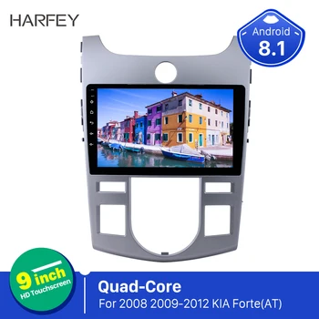 

Harfey 2din android car 9'' Car GPS Navigation Radio Stereo Player Android 9.1 for KIA Forte(AT) 2008-2011 2012 with Mirror Link