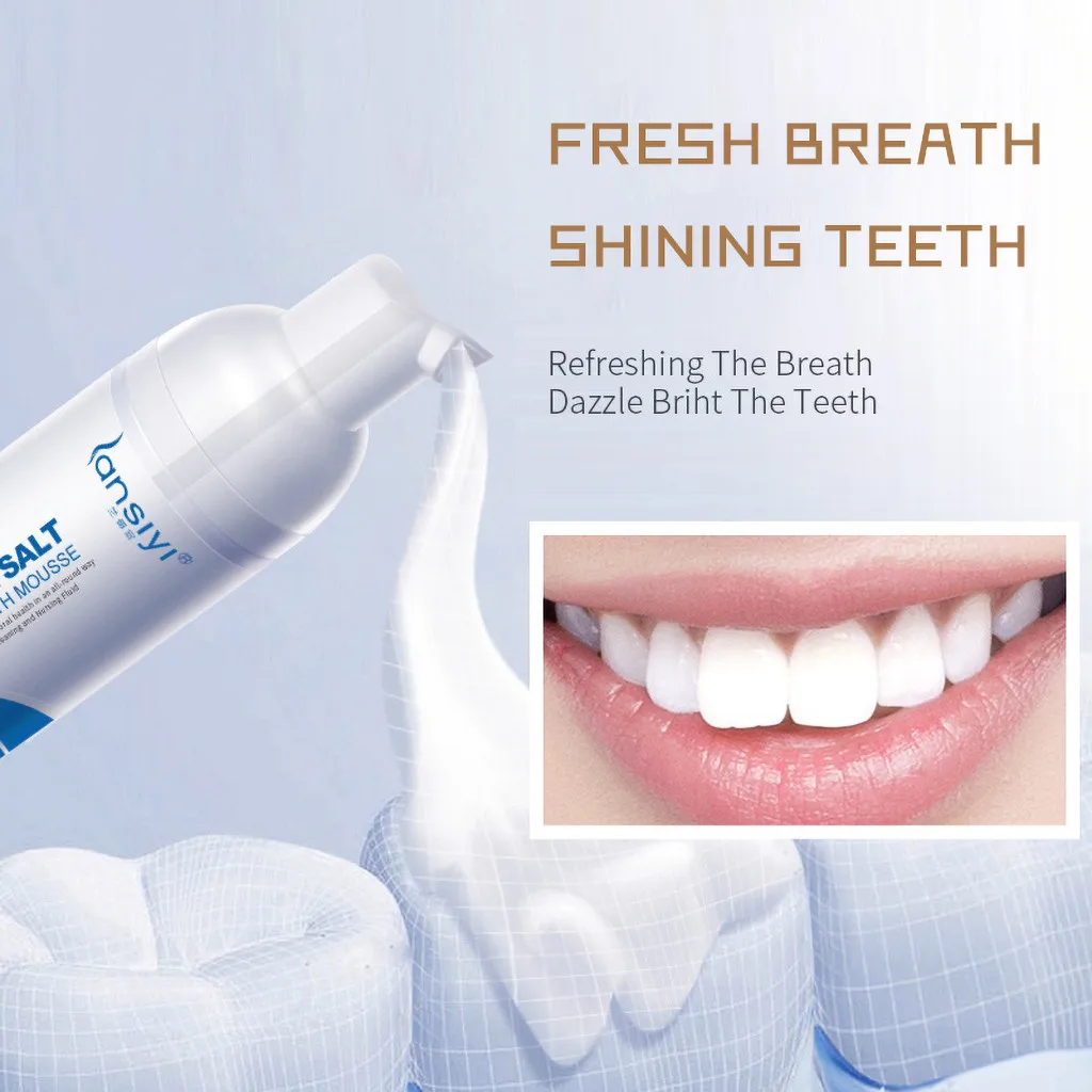 Tooth Stains Removal Bad Breath Removal Fresh Mouth Care Foam Toothpaste 60Ml Gently Clean Teeth Foamed Orange Fruity Mousse