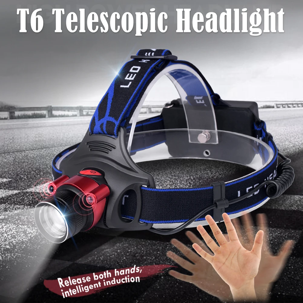 

1000 Lumens LED Head Torch Headlamp CREE T6 Frontal Light LED Head Lamp Flashlight Torch Headlight 18650 Rechargeable Battery