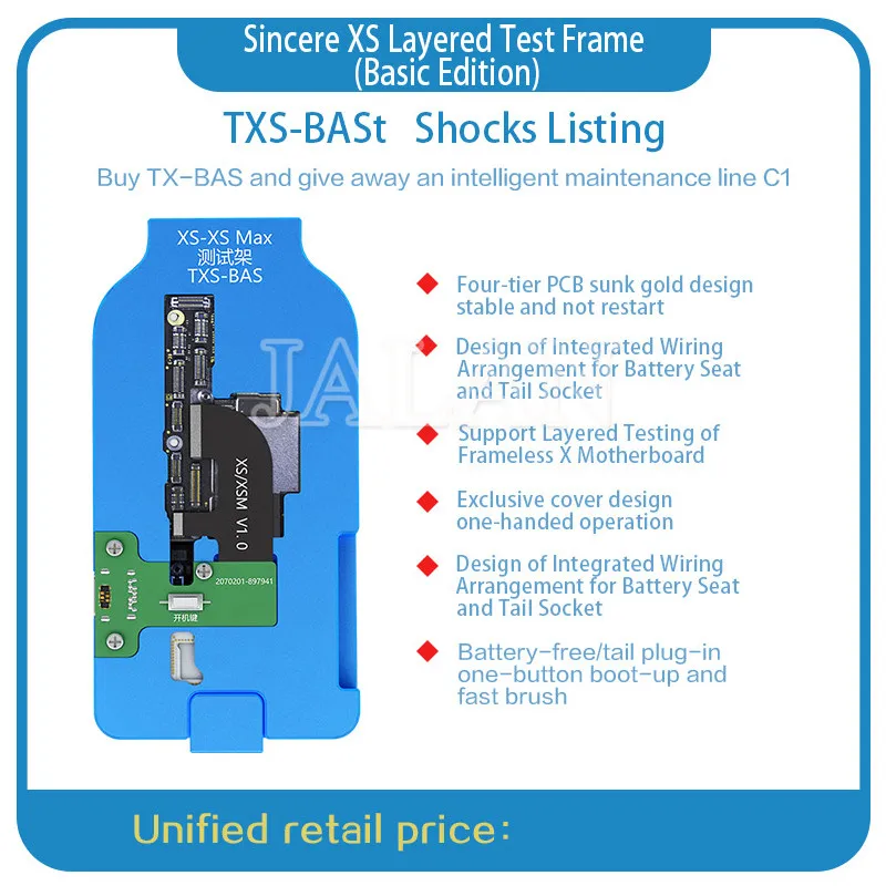 JC TX-BAS/TX-PRO/TXS-BASt материнская плата многослойная испытательная подставка для iphone x xs материнская плата тестовая батарея-бесплатный инструмент для быстрой щетки