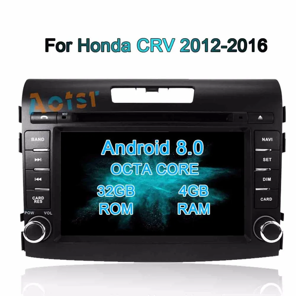 Top 2 din Car Radio dvd GPS Android 8.0 For Honda CRV 2012 2012 2014 2015 2016 CR-V Car Radio GPS Navigation PX5 4Gb+32G Octa-Core 4