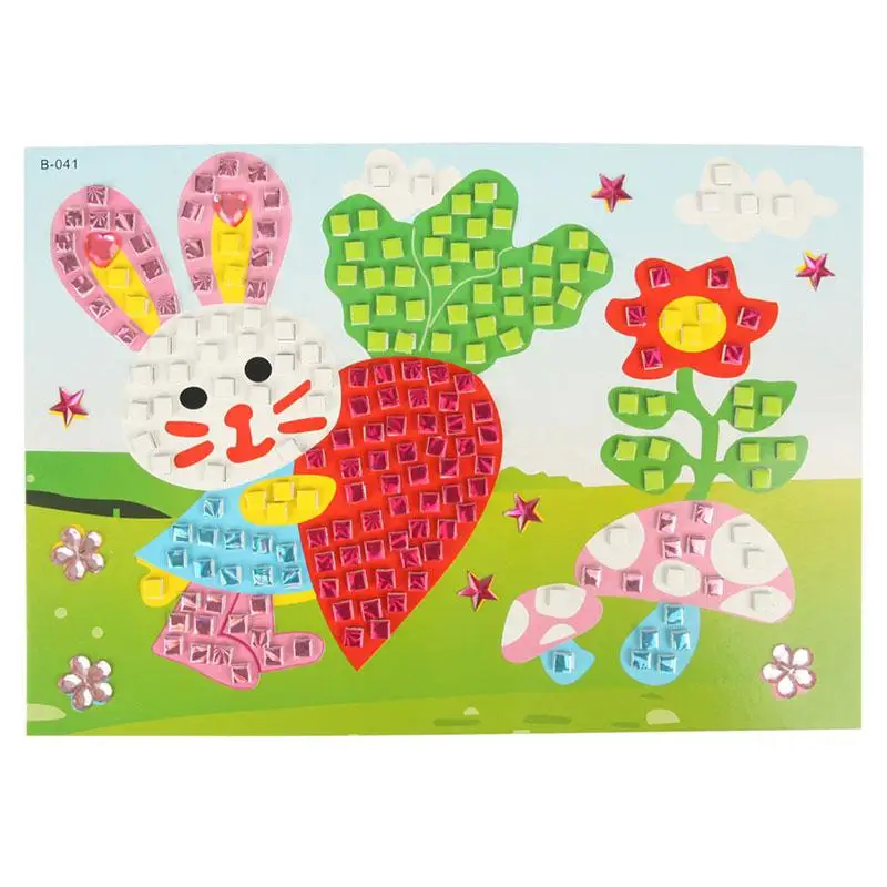 

3D Stickers Foam Mosaic Stickers Art Puzzle Diamond Pasted Cartoon Children Educational Toys Drop Shipping