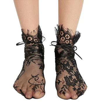 

2Pairs Sexy Retro Lace Mesh Women Girls Socks Summer Fashion Ladies Ankle Short Socks Female Ultrathin Socks Casual Transparent