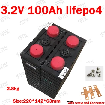 

16pcs GTK 3.2v 100Ah LiFePO4 Battery deep cycle for DIY 48V 100Ah House hold electric supplies Photovoltaic energy storage RV EV