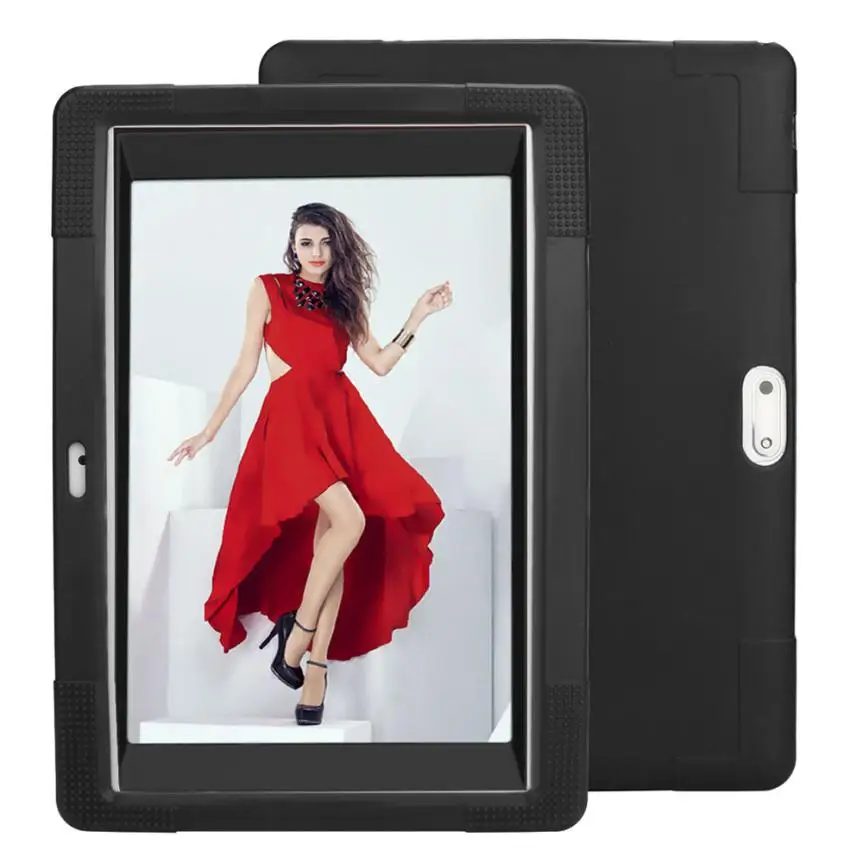 Carprie универсальный силиконовый чехол для 10 10,1 дюймов Android Tablet PC 18Mar22 Прямая поставка F - Цвет: Черный