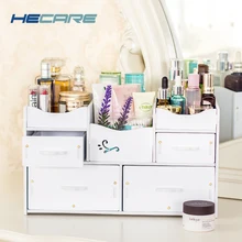 HECARE Plastic Makeup Organizer Waterproof Cosmetic Container Jewelry Container for Cosmetic High-capacity Make Up Storage Case