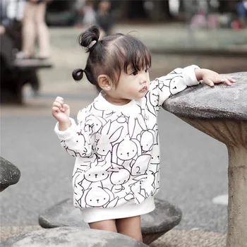

EnkeliBB Brand Baby Kids Sweatshirt Boys Girls Loose Causal Style Tops Children Long Sleeve Bunny Cute Tops Toddler Sweatshirts