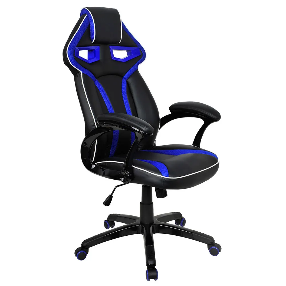 

Racing Bucket Seat Office Chair High Back Gaming Chair Desk Task Ergonomic New HW54987BL