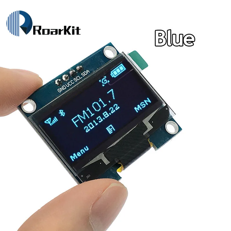 1 шт. 1," O светодиодный модуль белый и синий цвета 128X64 1,3 дюймов O светодиодный ЖК-дисплей светодиодный Дисплей модуль для Arduino 1,3" IIC связи