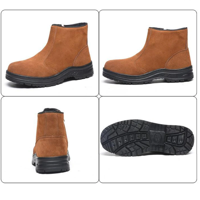 Защитная обувь со стальным носком; мужские ботинки для работы; Мужская водонепроницаемая обувь; зимняя износостойкая обувь; DXZ023