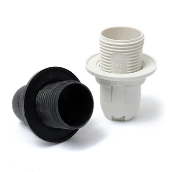 

2PCS White Black 250V 2A E14 Lamp Base Plastic Small Half Screw EU Lamp Holder Socket for E14 Light Bulb