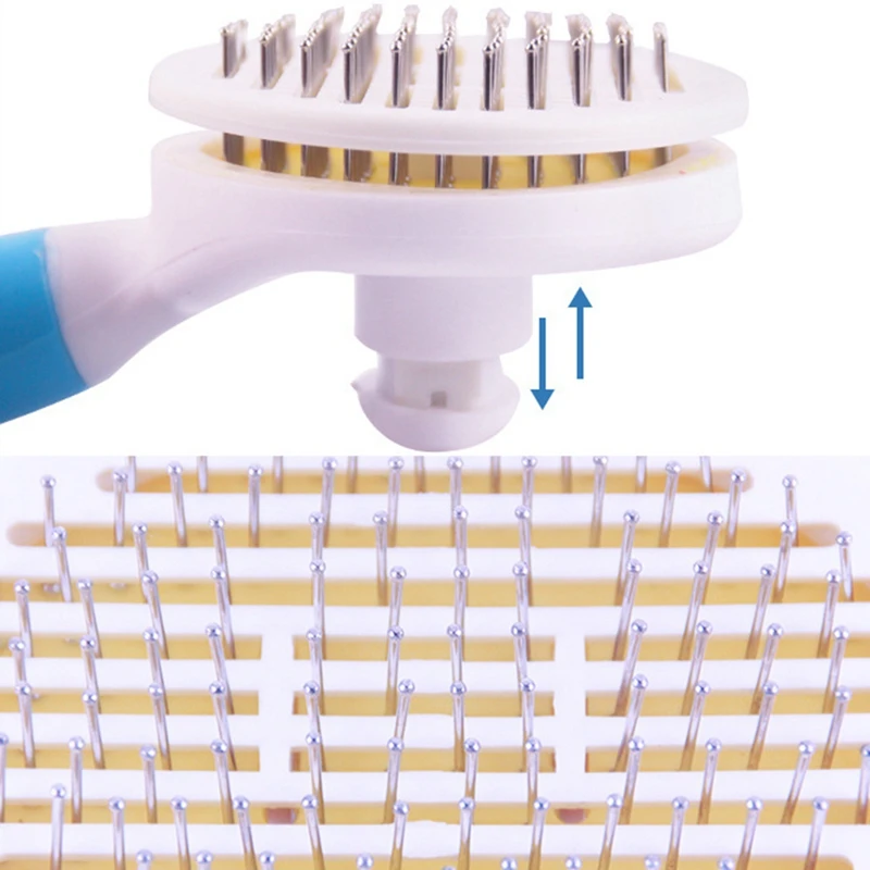 Гребни для домашних собак Профессиональный грумминг инструмент домашняя стальная Расческа с ручкой для удаления рыхлых волос