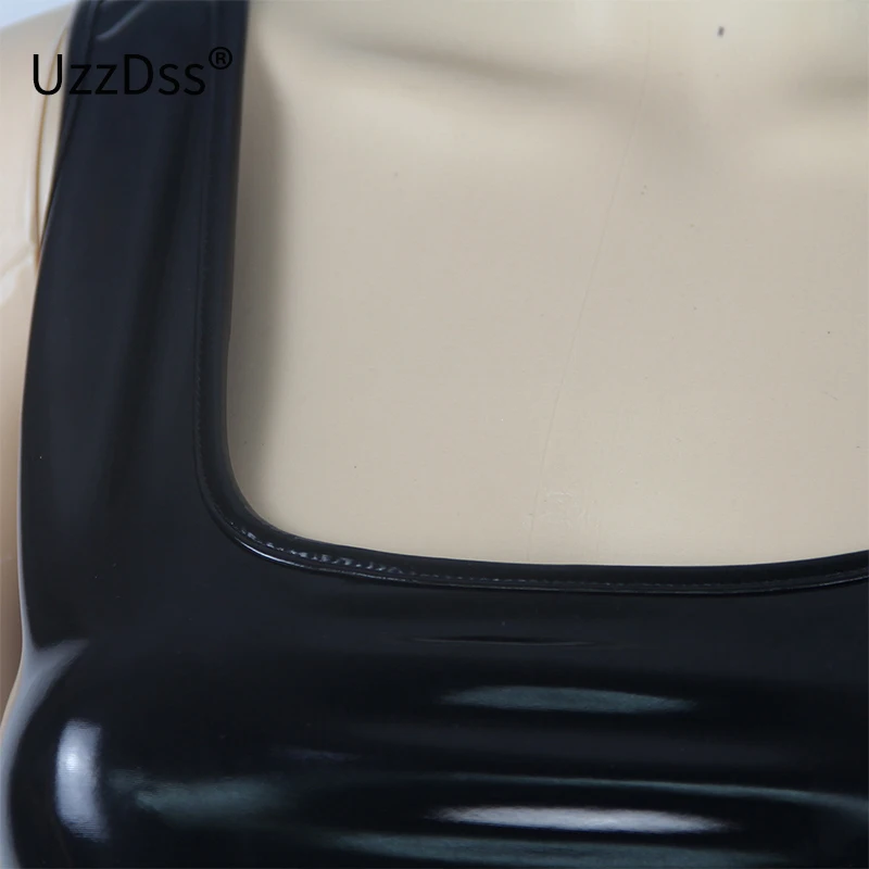 Женское Клубное платье UZZDSS черное облегающее из ПВХ с эффектом влажный вид