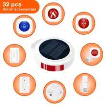 KOOCHUWAH GSM Solar Alarm DIY KIT GSM Home Alarm System 2G SIM Card Solar Powered Burglar Alarm Keyboard Control for Home/RV
