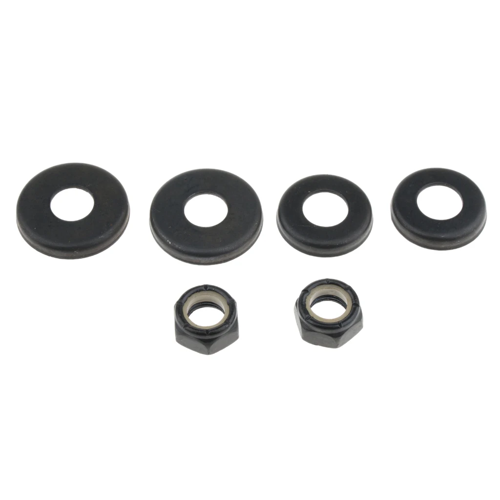 4pcs Replacement Longboard / Skateboard Bushings Washers Cup Cushion Shock Proof With 2pcs Nuts Truck Bushings Washers