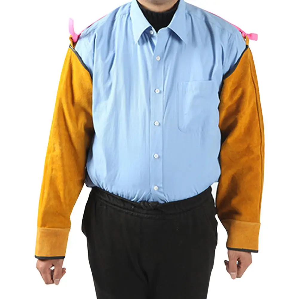 Professional Welder Arm Protection Sleeves Heat Resistant Welding Sleeves Spark Resistant Protection Leather For Welding