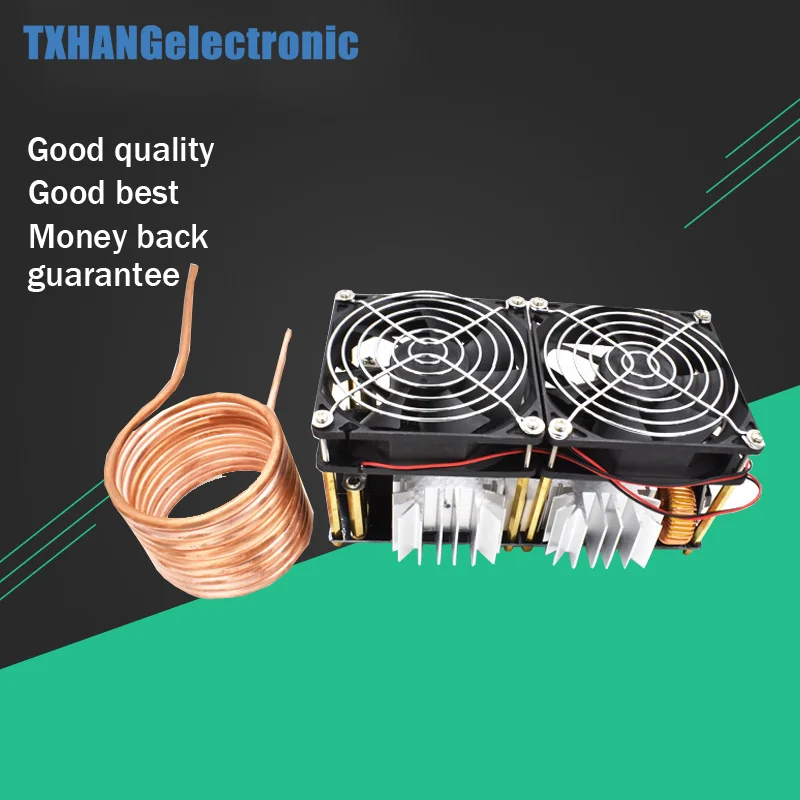 

40A 1800W ZVS Induction Heating Board Module Flyback Driver Heater+Fan + Coil