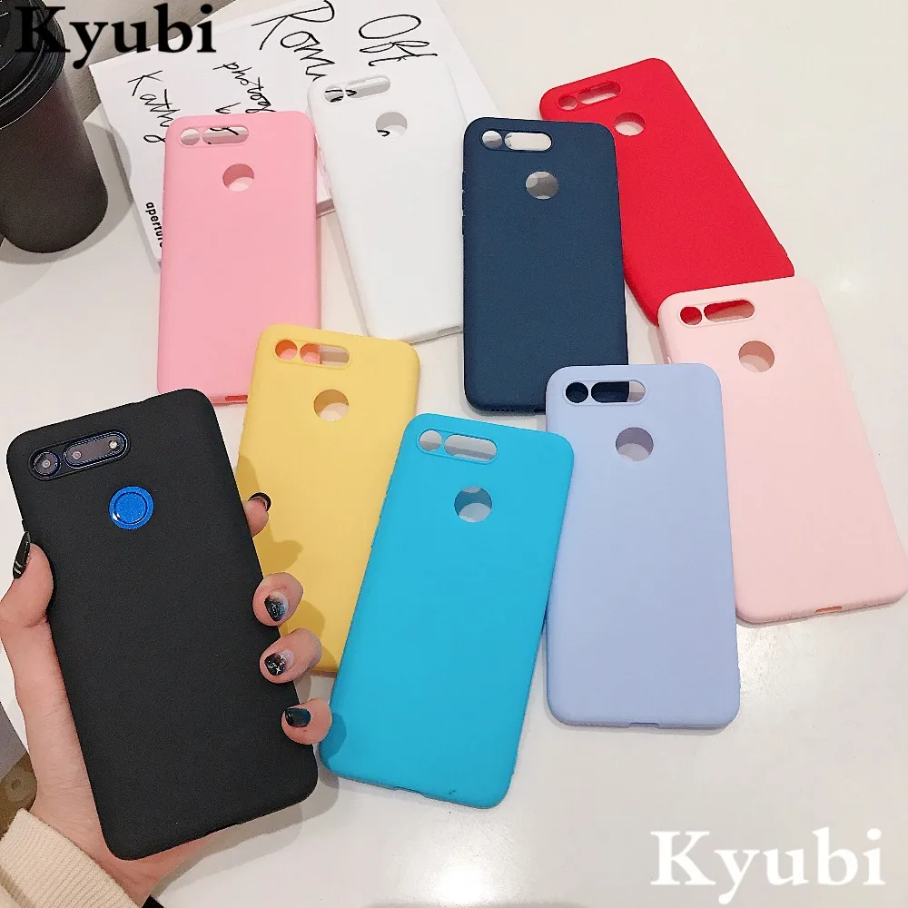 

Candy Color Case For Huawei Honor 8 Pro V20 V9 V10 8C 8A 8X Silicone Matte Cover For Huawei Honor 10 9 Lite 10 5X Play 6C etui