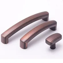 Vintage furniture hardware 128mm red bronze wardrobe dresser pulls antique copper cupboard kitchen cabinet handles ORB 5″