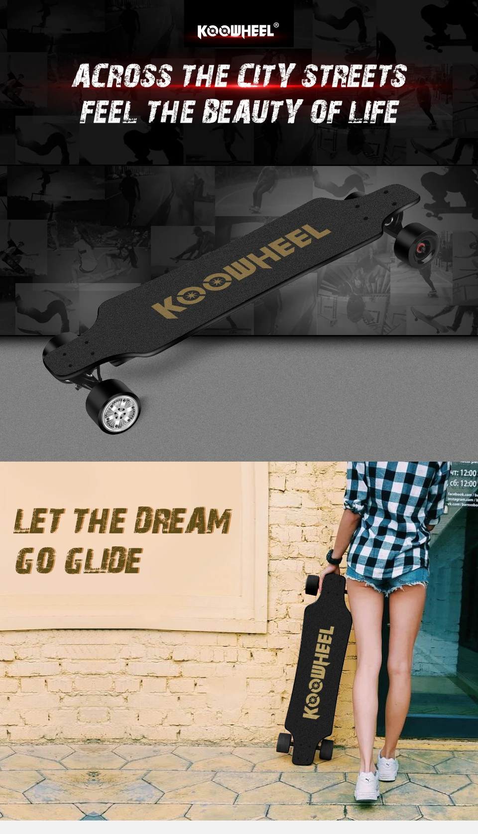 Koowheel 42 км/ч Электрический скейтборд 2nd Gen 4 колеса обновления Электрический Longboard двойной мощный мотор Скейтбординг для взрослых