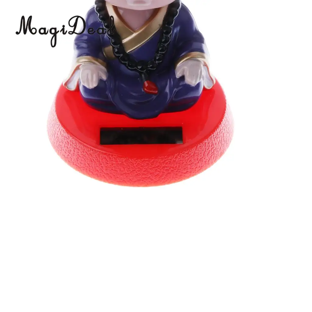 MagiDeal Top Quaity Solar Powered Bobbling Toy Shaking Head Monk for Home Office Desk Car Ornament Birthday Present 3Kinds