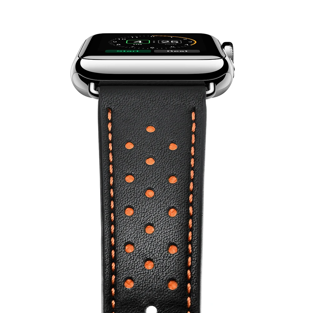 Классический роскошный браслет в горошек для Apple Watch Band 38 мм 42 мм 40 мм 44 мм ремешок из натуральной кожи для iWatch Band 1 2 3 4