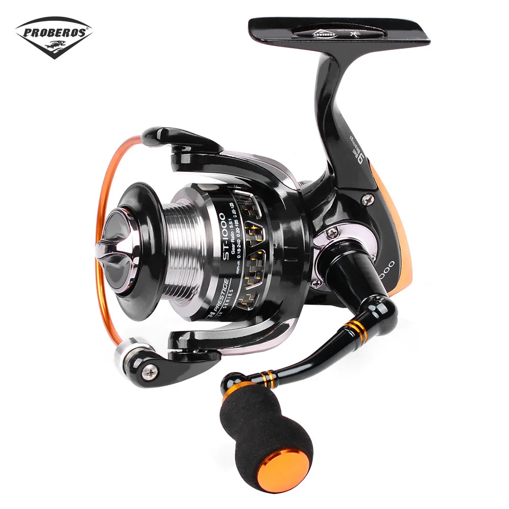 

PRO BEROS Lightweight 5.5:1 9 Ball Bearing Spinning Fishing Reel All-metal ST1000-6000 Series Spinning Wheel for Saltwater