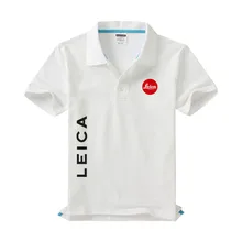 Новая мужская рубашка поло с логотипом Leica высокого качества, мужская хлопковая рубашка с коротким рукавом, брендовые майки
