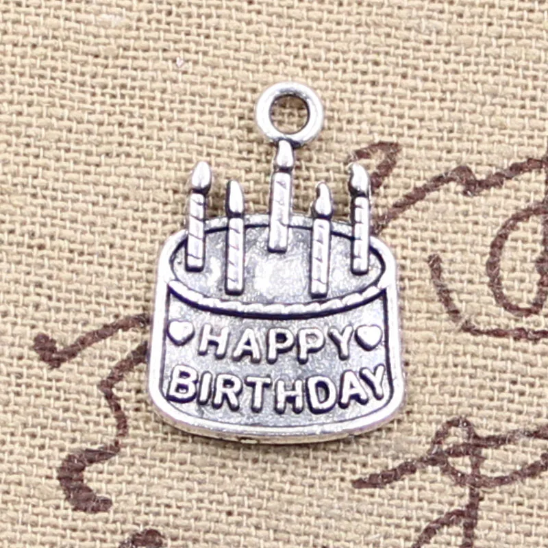 

8pcs Charms birthday cake 18x15mm Antique Making pendant fit,Vintage Tibetan Silver Bronze,DIY bracelet necklace