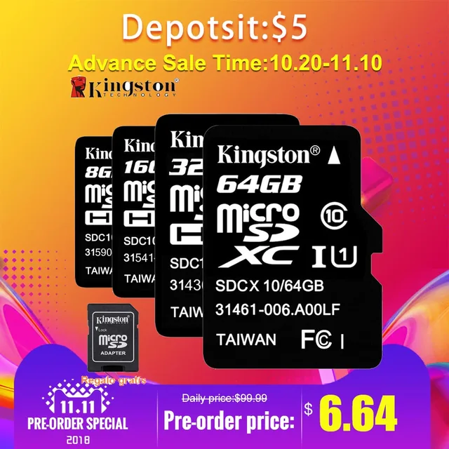 Special Offers Kingston Micro SD Card SDHC SDXC UHS-I U1 32GB 64GB Microsd Card C10 Memory Card Class10 Memory Card 32 gb for Phone ES Stock Special Offers Kingston Micro SD Card SDHC SDXC UHS-I U1 32GB 64GB Microsd Card C10 Memory Card Class10 Memory Card 32 gb for Phone ES Stock