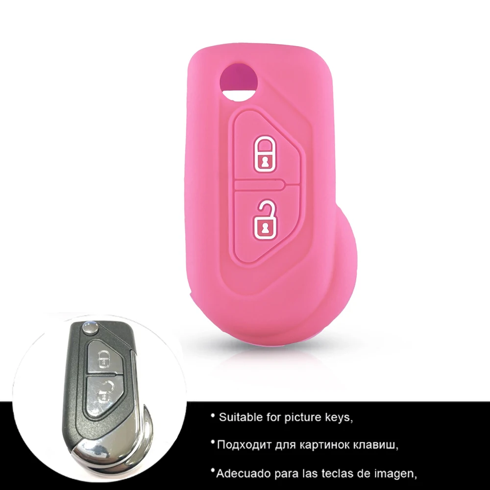 Dandkey силиконовый чехол для автомобильного ключа с 2 кнопками Citroen DS3 2009 2016 брелок