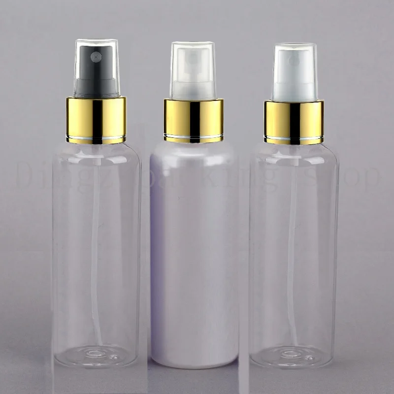 

30pcs 150ml empty spray cosmetic bottle PET,150cc empty round cosmetic packaging sprayer plastic bottles personal care