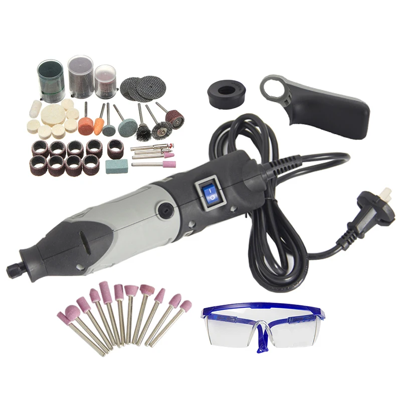 

TENWA 170W Powerful Motor Mini Drill Rotary Tool Dremel Style Drill ICD Display Soft Grip Electric Mini Grinder Machine Gray