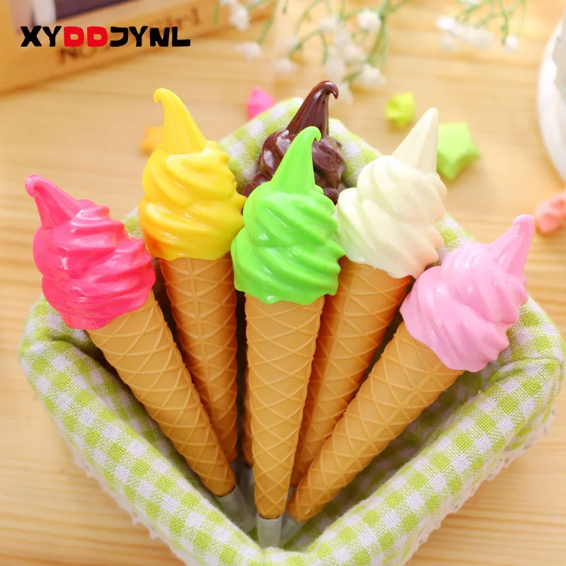 

1pc Creative Ice Cream Ballpoint Pen Cute Kawaii Stationery Canetas Material Escolar Office Promotion Pen Shool Supplies