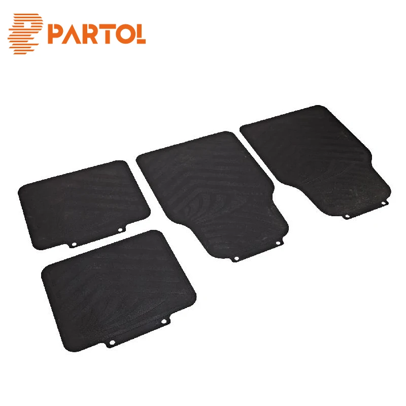 Partol 4pcs/set Black Car Floor Mats Universal Auto Front Rear Floor