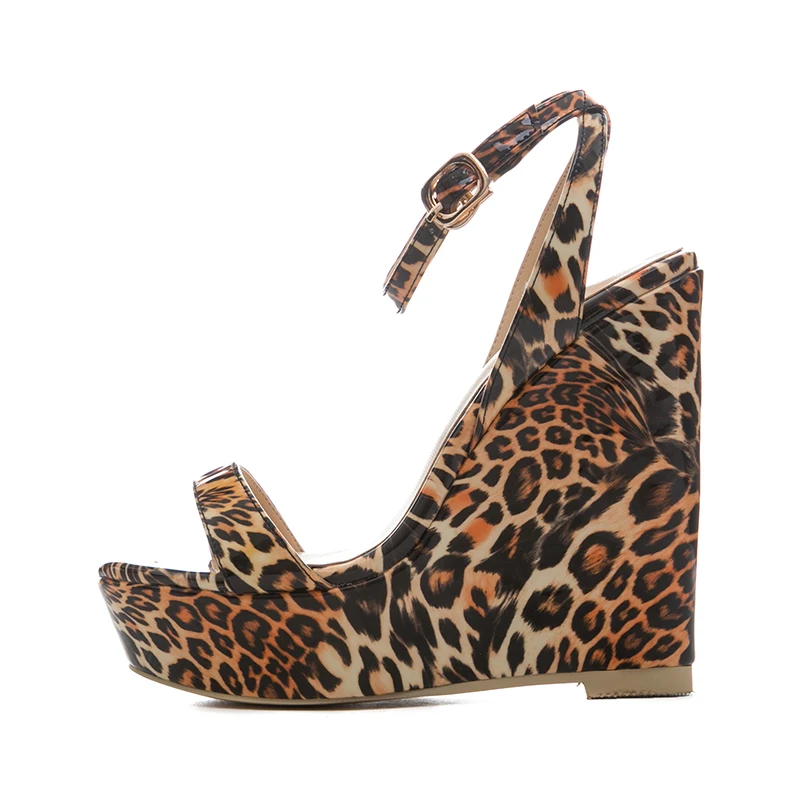 Sexy De Plataforma Hebilla Leopardo Alto Dedo Correa Del Leopard Wetkiss Zapatos Moda Cuñas Calzado Abierto Mujeres Sandalias Verano Tacón Pie Las T5wUS