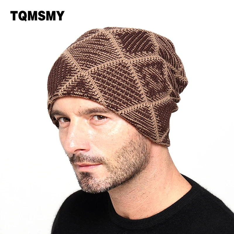 

New Style Winter hats for men Knitted wool Beanies plus velvet Warm Cap bonnet Gorros Hip hop Caps For Men Woman's Turban hat
