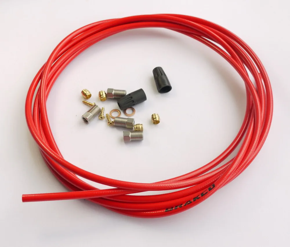 red hydraulic brakes