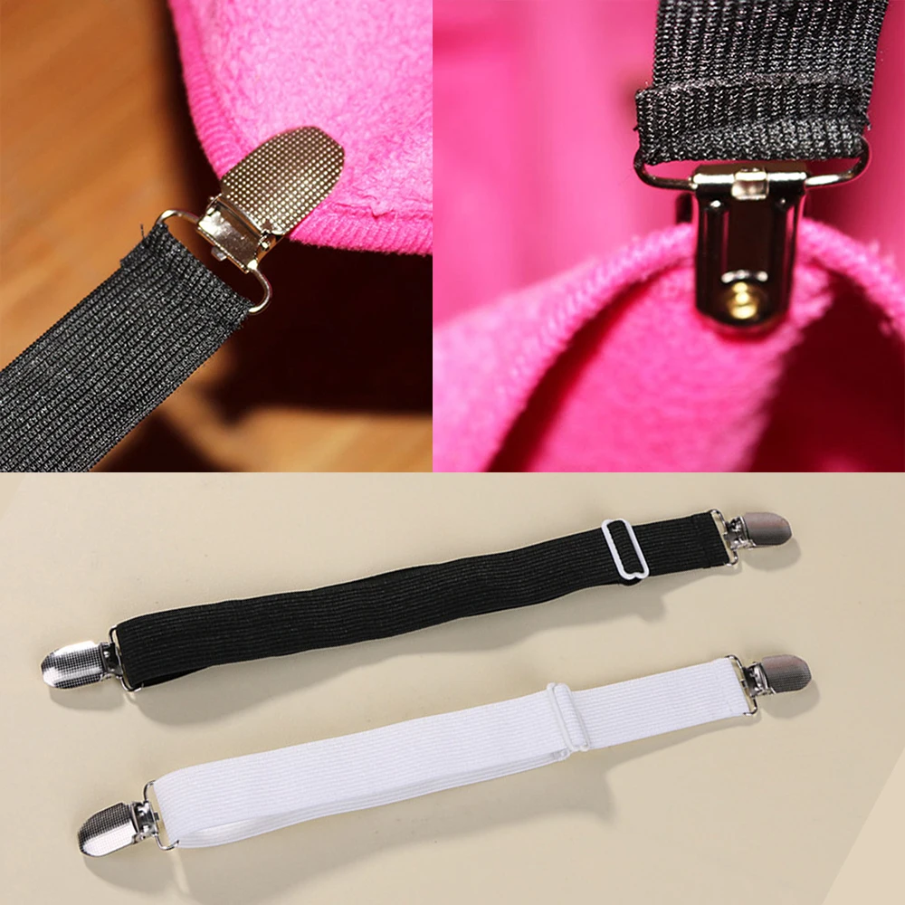 

1Pcs Bed Sheet Clip Bed sheet Belt Fastener Mattress Elastic Non-slip Clip Blanket Gripper White and Black