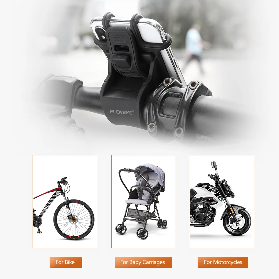 FLOVEME Fahrrad Telefon Halter Für iPhone 7 8 Plus X 11 Xs Xr 6 6S Plus 5S Universal silikon Fahrra