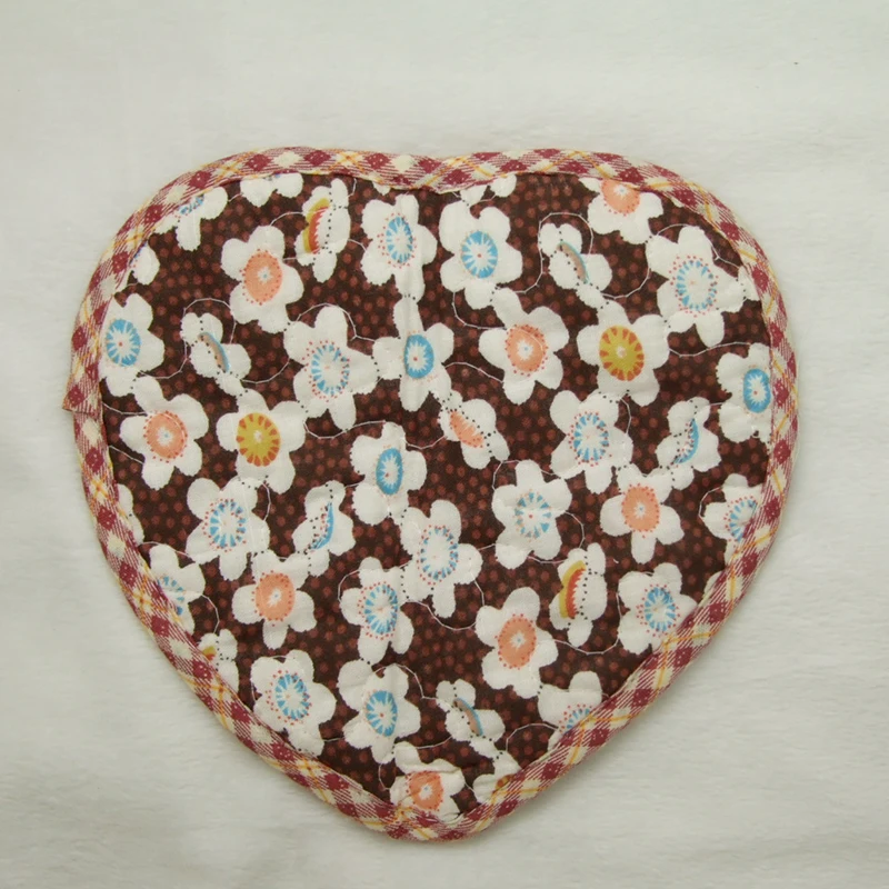 

New Arrival 1pcs Sweet heart Cooksmart 100% cotton Oven Mitt/Glove and Placemat coffee point background mixcolor sun flower