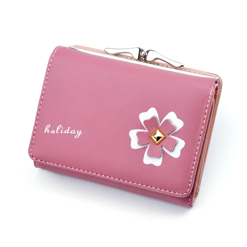 

New Arrival Women Wallets Female Short Design Wallet Fashion Three Fold Purse Simple Student Clutch Bags Hasp Card Holder.