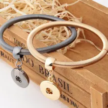 10 шт./партия, новые модные регулируемые часы, браслеты с защелками, эластичные браслеты, подходят для 18 мм защелки, новые кнопки, подходящие защелки