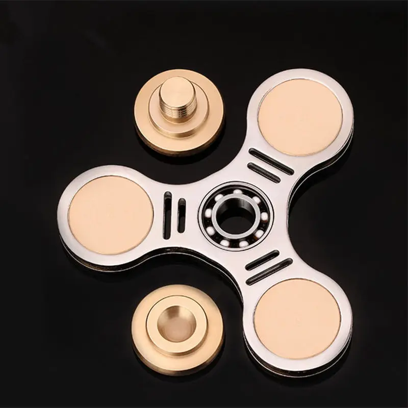 EDC руки Spinner Металлический Tri-Spinner handspinner сплав EDC руки Spinner Для аутизма и СДВГ подарок на день рождения стресс взрослых малыш